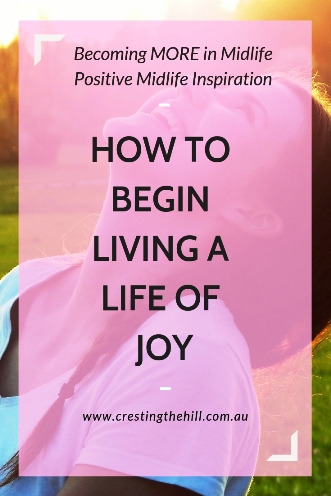 Do you want more joy in your life? Then swap out expectations for appreciation, take the time to look for moments of goodness every day. #midlife #joy #expectations