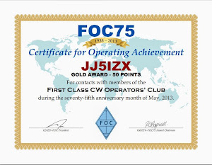 First Class CW Operators' Club 75 Award
