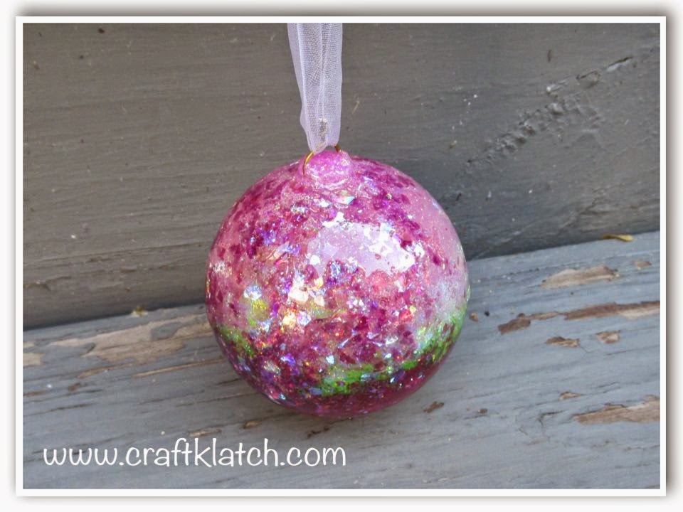DIY Resin Glitter Garden Ball Ornament - Make Something Monday