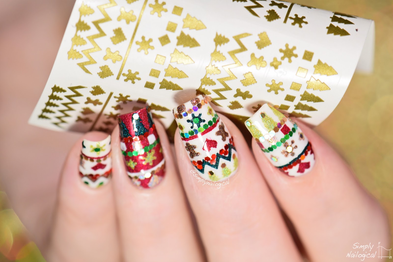 Simply Nailogical: Ugly Christmas sweater nails