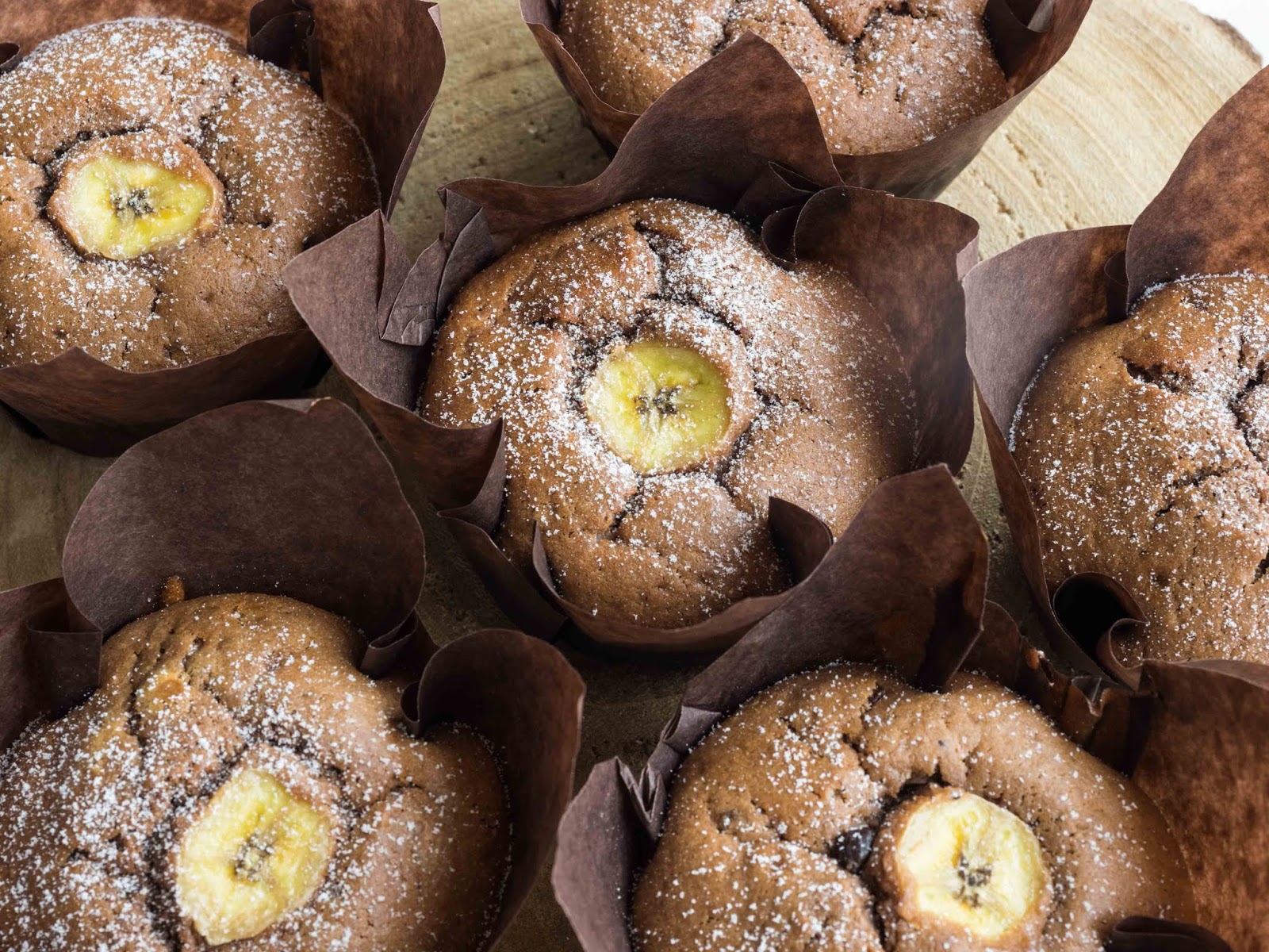 Muffins de chocolate y plátano