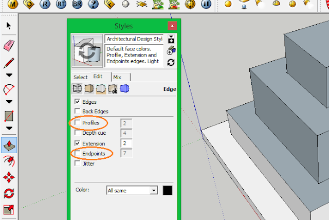 cara mengatur ketebalan garis di sketchup cara mengatur ketebalan garis di sketchup
