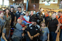 Kyle Petty Poses with  Dealership Staff #KPCHARITYRIDE 