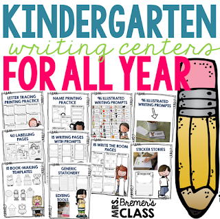 A year of Kindergarten writing centers