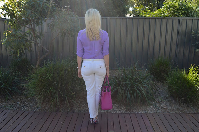 Sydney fashion Hunter - The Wednesday Pants #46 - Purple Puffa