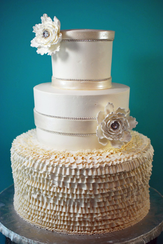 Cup a Dee Cakes Blog: Buttercream Ruffle Wedding Cake