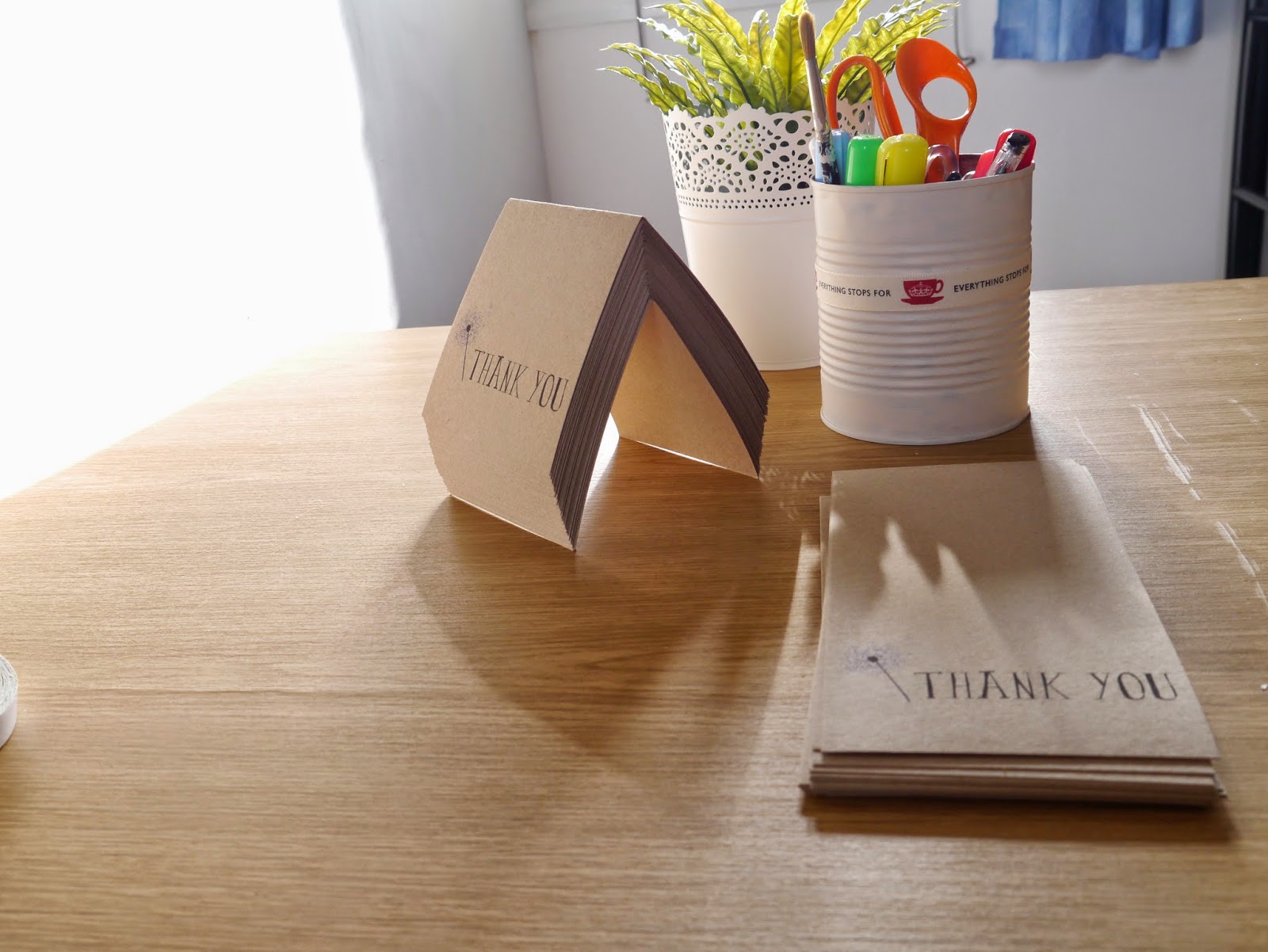 rustic thank you card