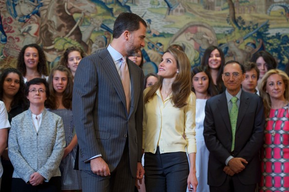 Crown Prince Felipe of Spain and Crown Princess Letizia of Spain attended several audiences