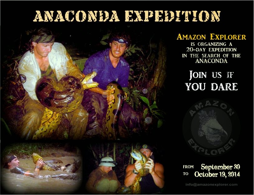 Anaconda Expedition. Amazon Explorer. Iquitos Peru.