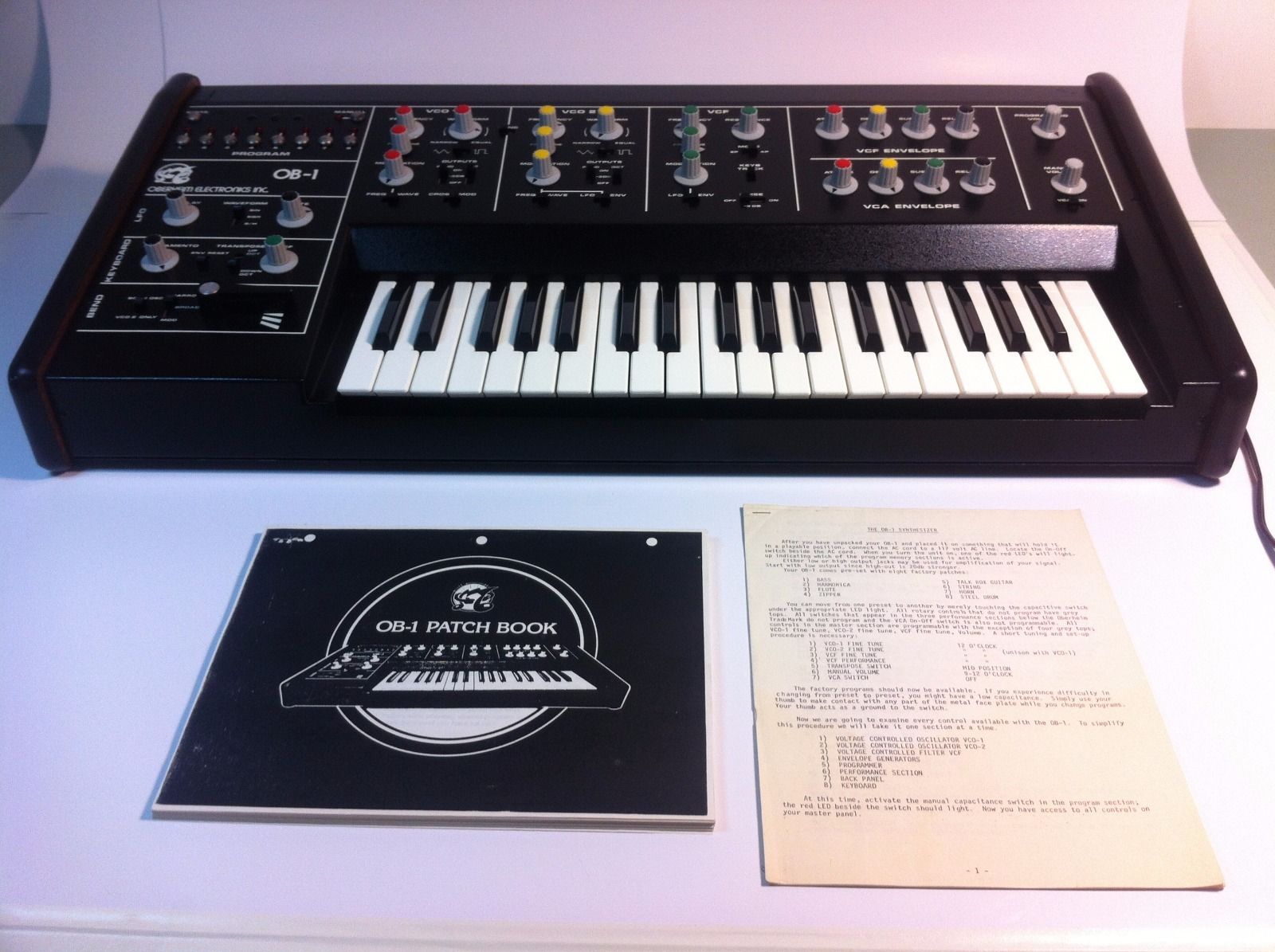 MATRIXSYNTH OBERHEIM OB1 Vintage Analog Synthesizer 1978 with Colored Knobs