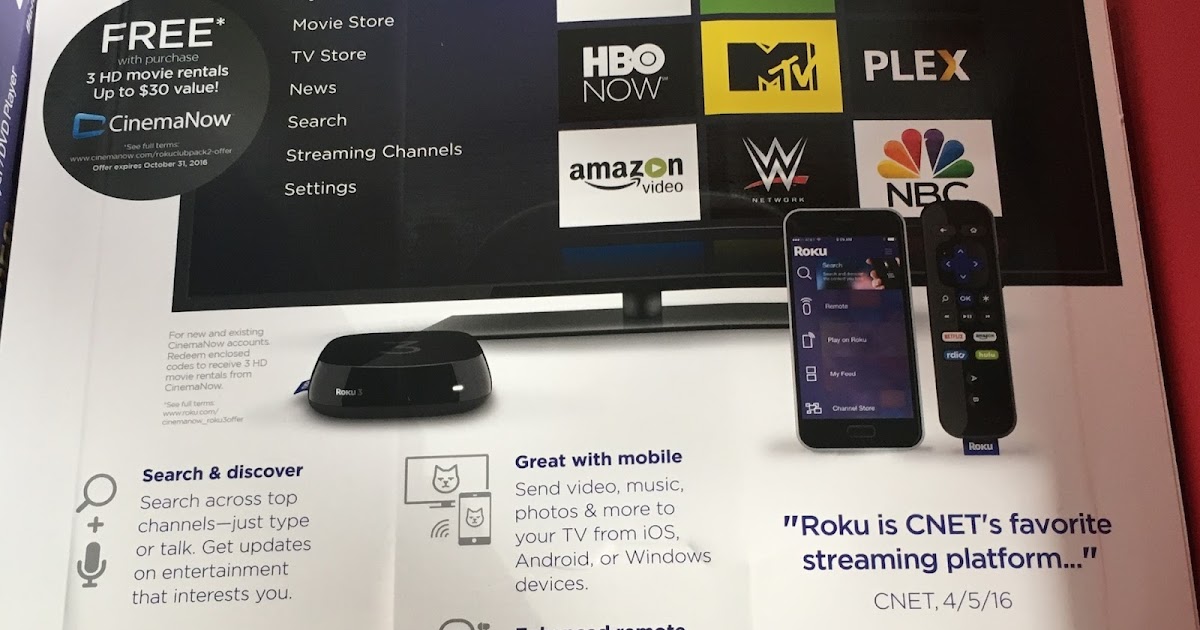 Roku 3 4230X Streaming Player with Enhanced Remote Costco Weekender