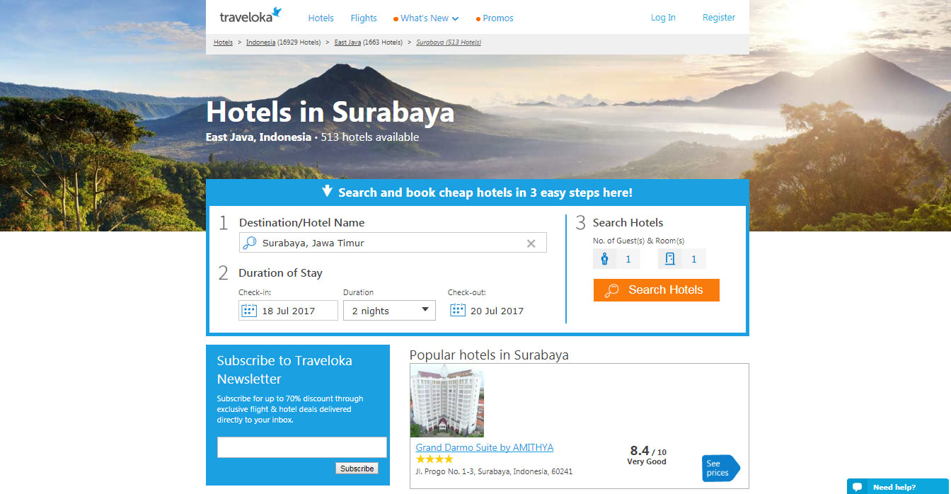 Traveloka Hotel Surabaya, Promo Hotel Murah Terbaru