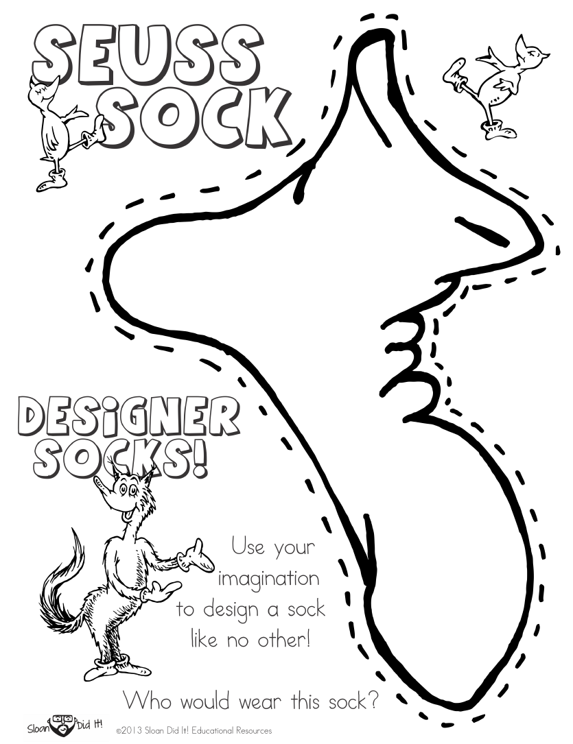 Dr Seuss Sock Printable - Printable World Holiday