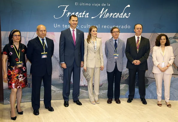 Prince Felipe and Princess Letizia visited Archaelogical Museum in Madrid