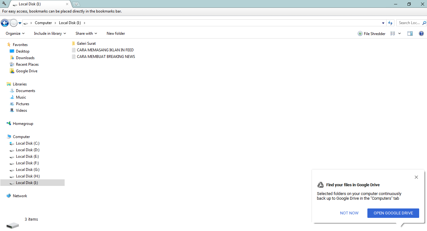 Makes Your Google Drive Access As Hardisk Partition Computer