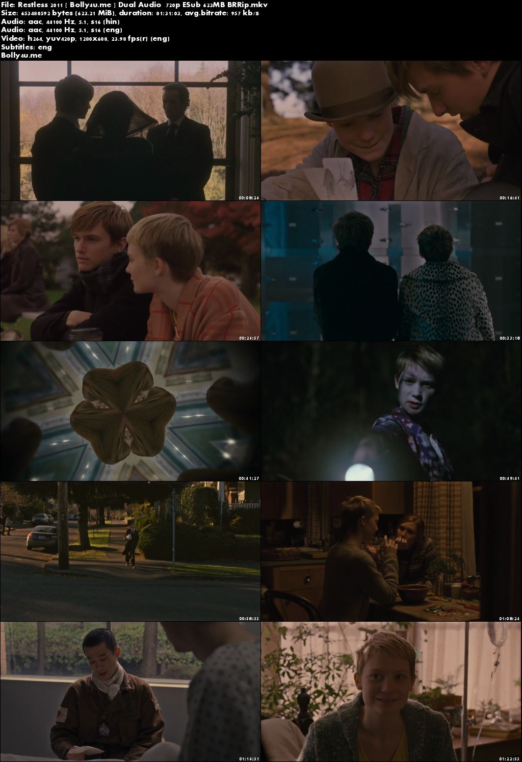 Restless 2011 BRRip 300MB Hindi Dual Audio 480p ESub Download Restless 2011 BRRip 300MB Hindi Dual Audio 480p ESub Download