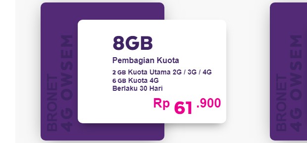 Paket Bronet 4G Owsem AXIS 8GB Terbaru 2019 Paket Bronet 4G Owsem AXIS 8GB Terbaru 2019