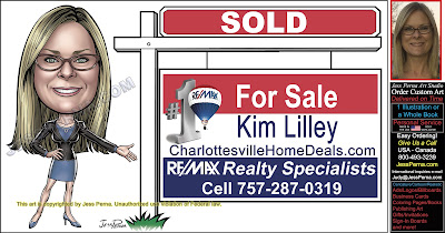 RE/MAX Sold Sign Business Card Caricatures