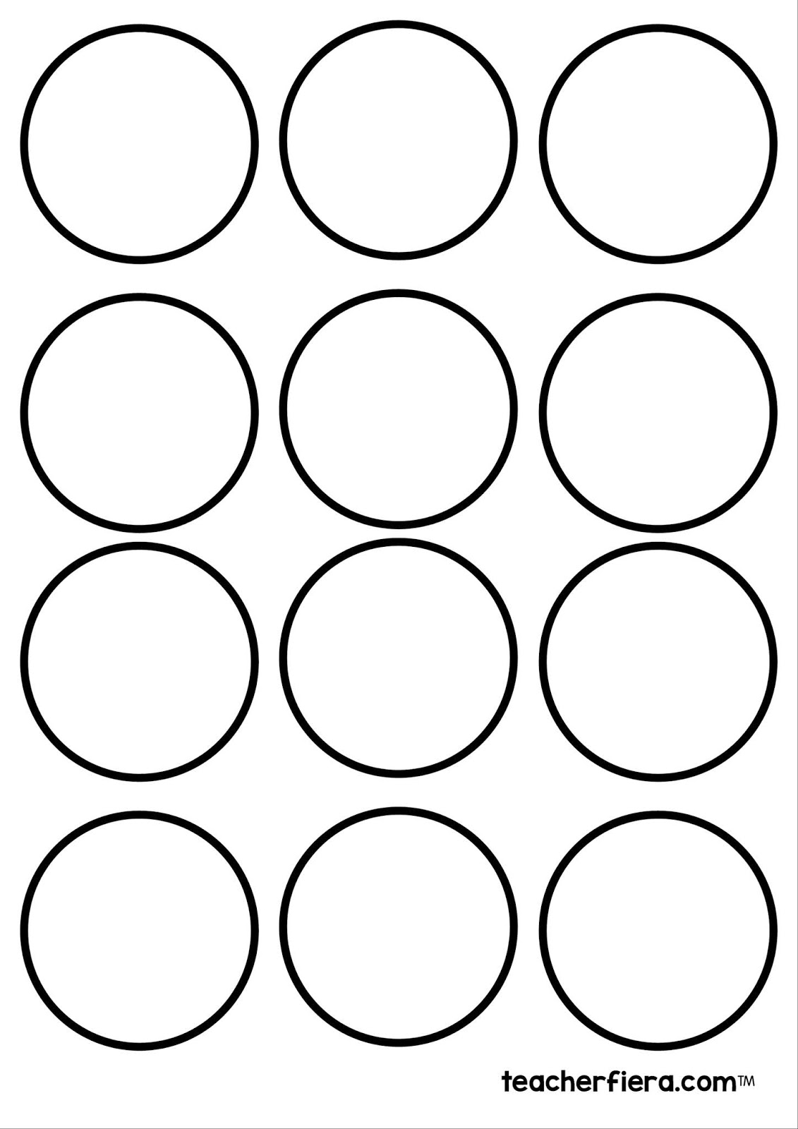 Printable 1 Inch Circle Template Free PDF