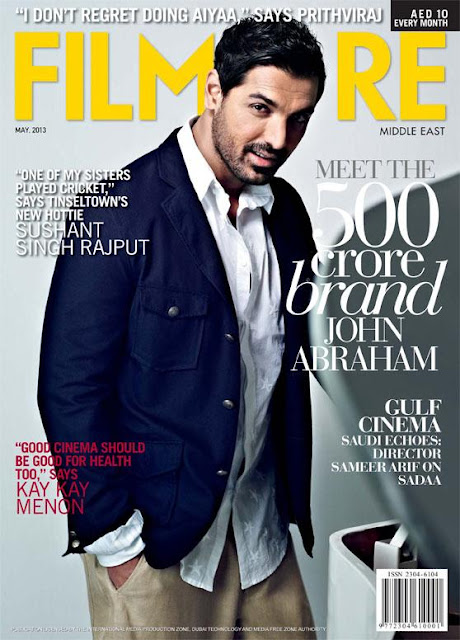 John Abraham on the cover of Filmfare Middle East