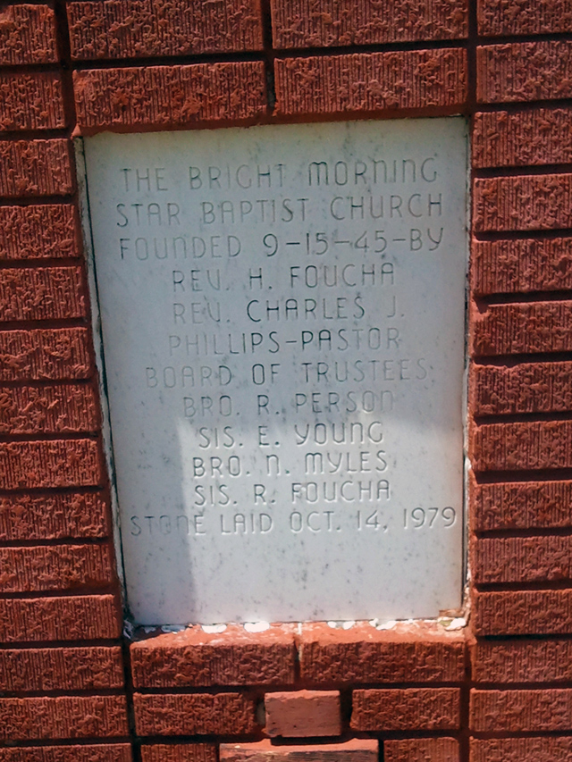 eastside church dedication plaque in new orleans