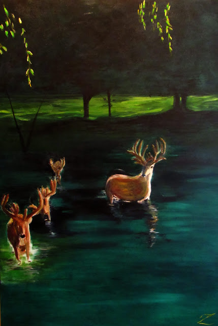 2015 Deer In Water #1
