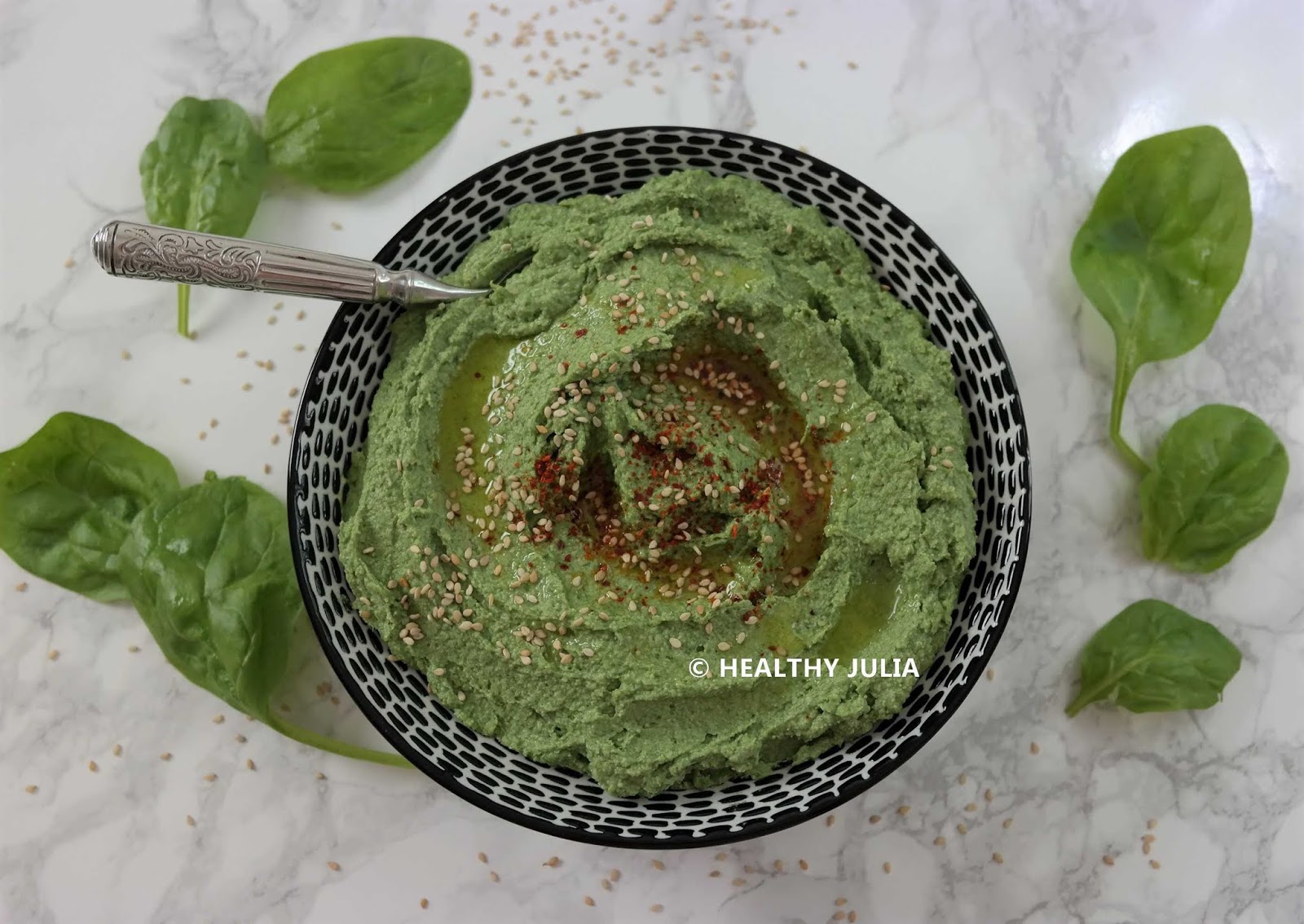 Houmous Aux Epinards Healthy Julia