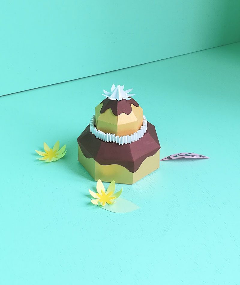 Food papercut religieuse au chocolat by Camille Epplin