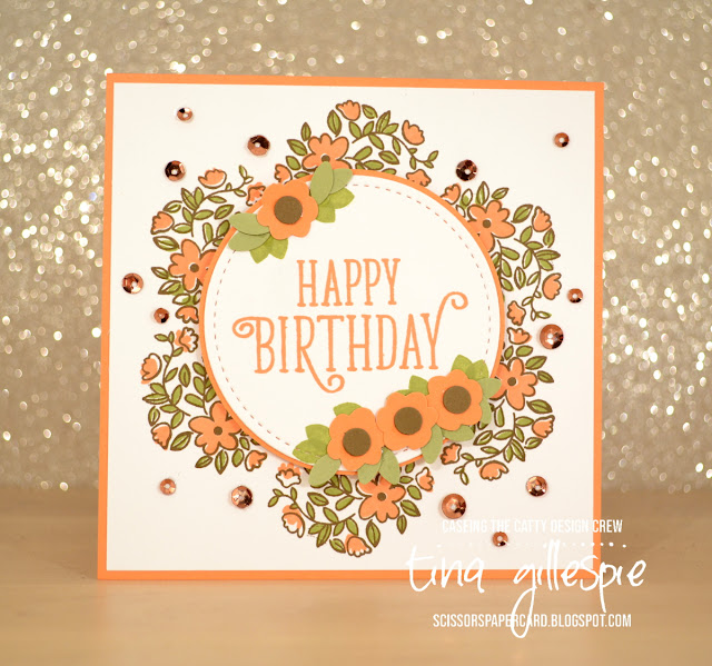 scissorspapercard, Stampin' Up!, CASEing The Catty, Bike Ride, Happy Birthday Gorgeous, Stitched Shapes Framelits, Bitty Blooms Punch Pack