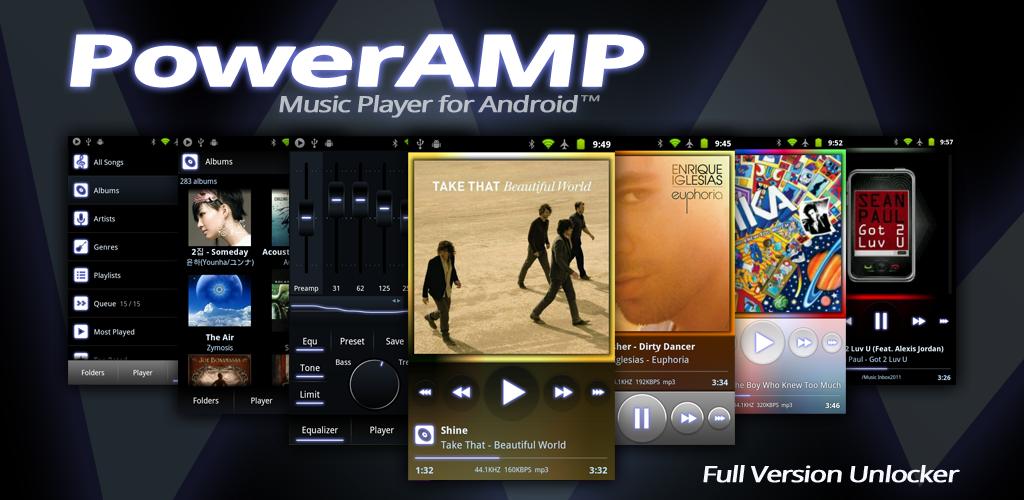 Poweramp Music Player v2.1 full version unlocker apk cracked Life Time Crack Serial key