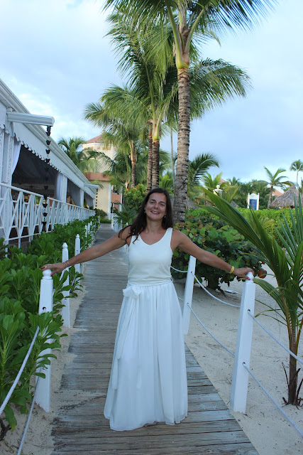 Robe naf naf blanche, punta cana bavaro