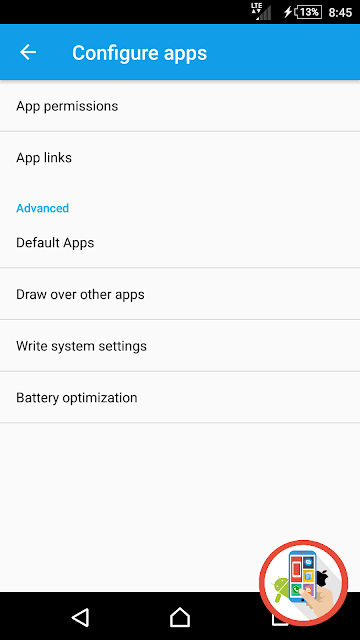 Configure Apps Sony Xperia Android Marshmallow 6.0.1 23.5.A.0.570