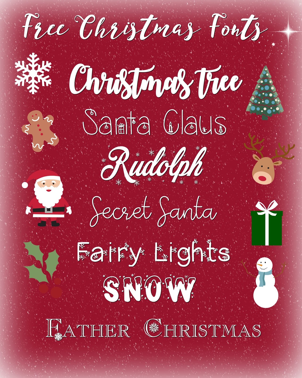 Free Printable Christmas Font