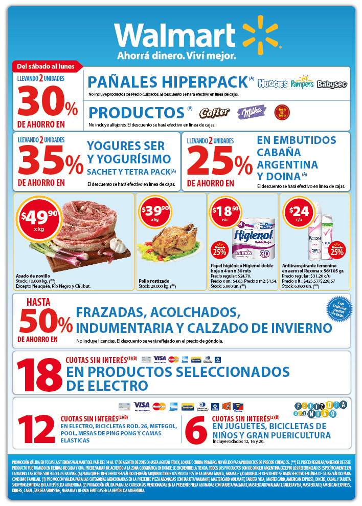 Ofertas y Promos en Argentina Ofertas Walmart fin de semana