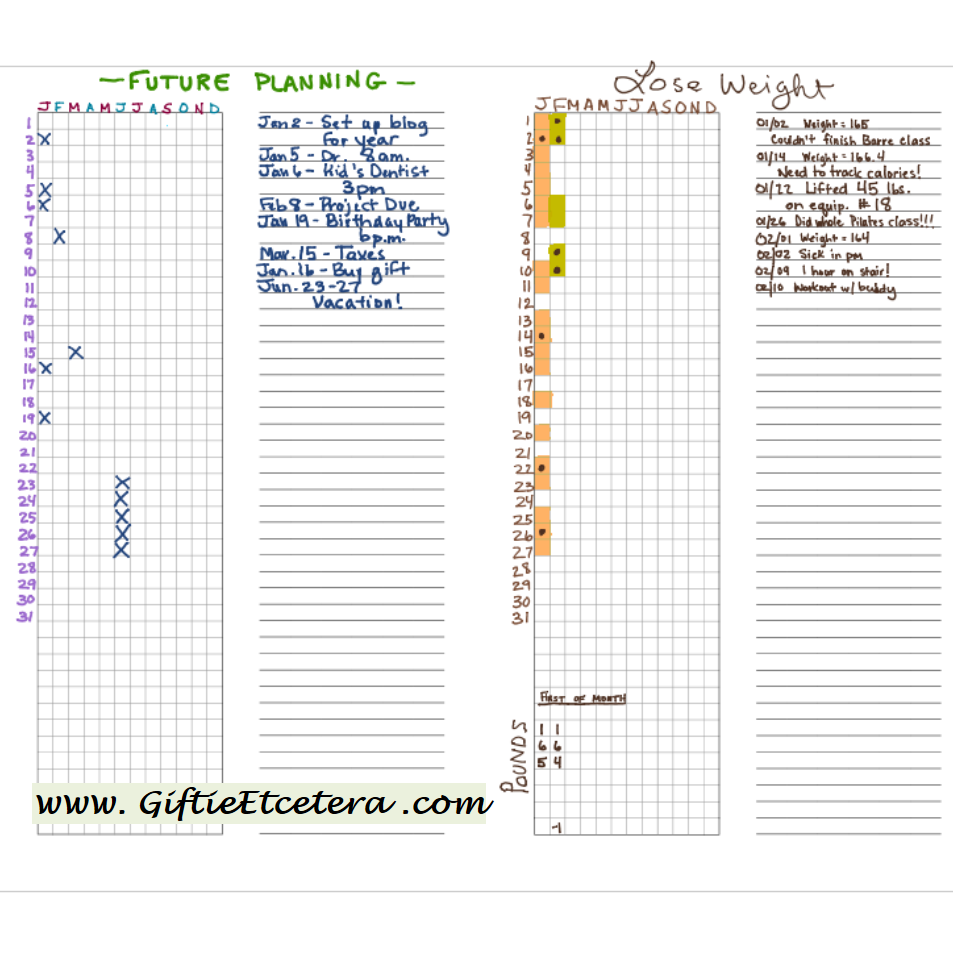 weight loss printable planner