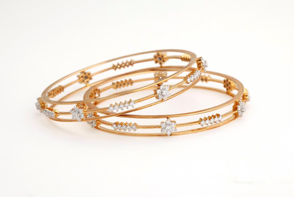 Indian Jewellery and Clothing: Beautiful diamond and gold bangles from ...
