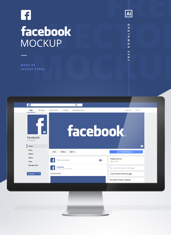 Free Facebook Mockup PSD Template Mockup terbaru 2017 gratis - Free Facebook Mockup PSD Template