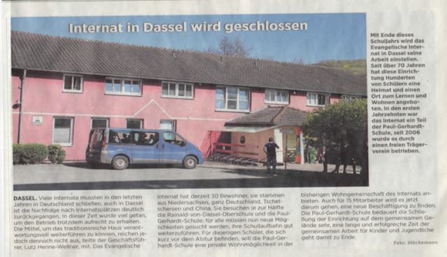 Pgs Ehemaligenverein Das Aus Fur Das Internat In Dassel Nach 67 Jahren 1951 18