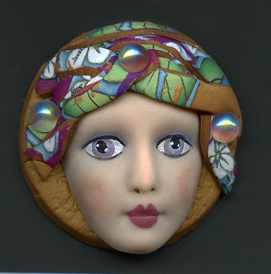 Linsart Creations in Clay: Polymer Clay Art Doll Faces with Hats