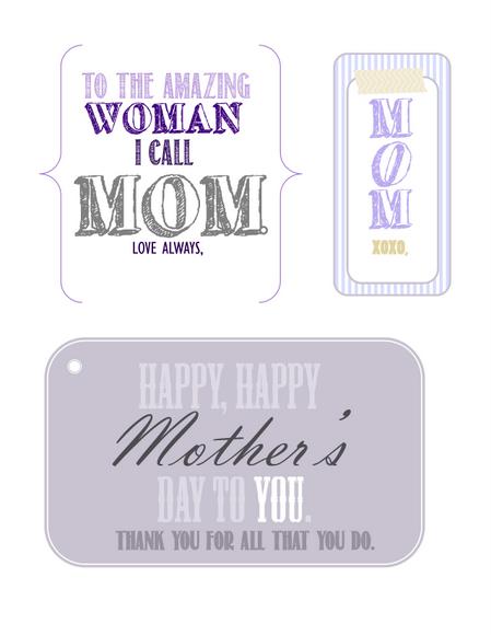 Download these beautiful Mother's Day tags for your mom from our free printables.