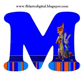 Alfabeto de Zootopia. Zootopia Alphabet.