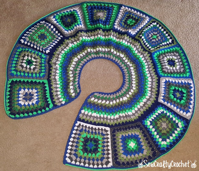 Granny Square Christmas Tree Skirt Sew Crafty Crochet