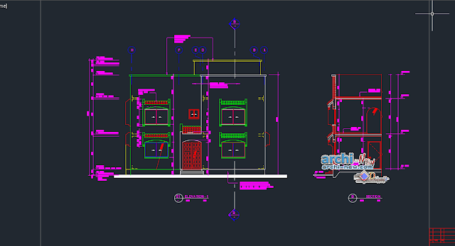 Villa residence. type LB8 in AutoCAD 