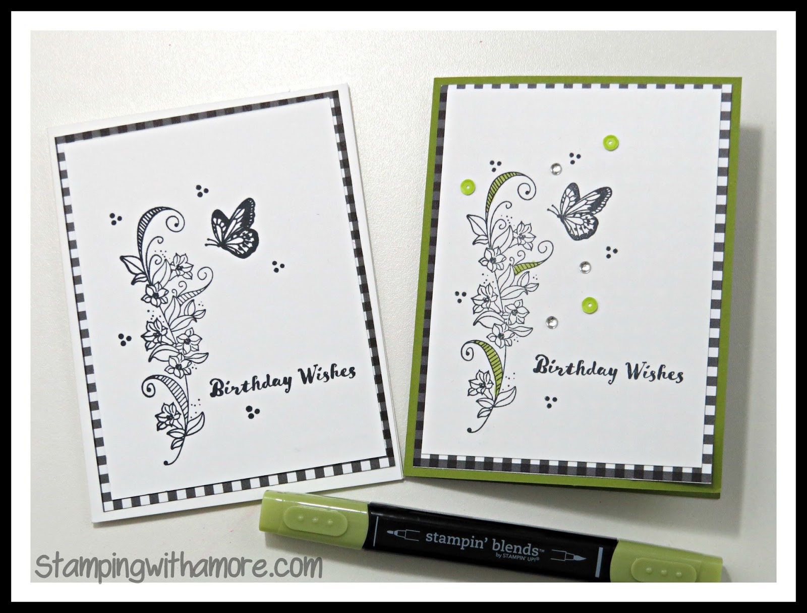 Stampingwithamore FOR THE BEGINNER SERIES STAMPING A BLACK & WHITE CARD