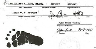 Malik Obama Shares Photo Of Brother Barack's Kenya 'Certificate Of Birth' 