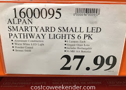 alpan solar lights smartyard costco pathway led pack deal