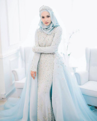 Gaun Pengantin Muslimah Simple Tapi Elegan