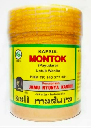 JAMU MONTOK PAYUDARA NY. KARSIH ASLI MADURA KEMASAN 100 KAPSUL Jual jamu montok payudara ny. karsih asli madura kemasan 100 kapsul di Surabaya