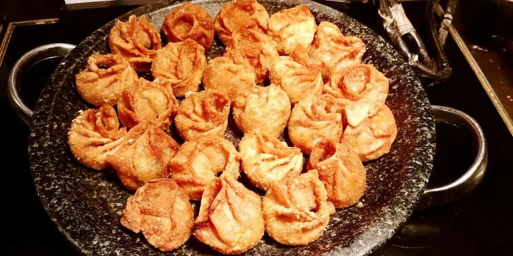 Sambo Kojin fried kimchi dumplings