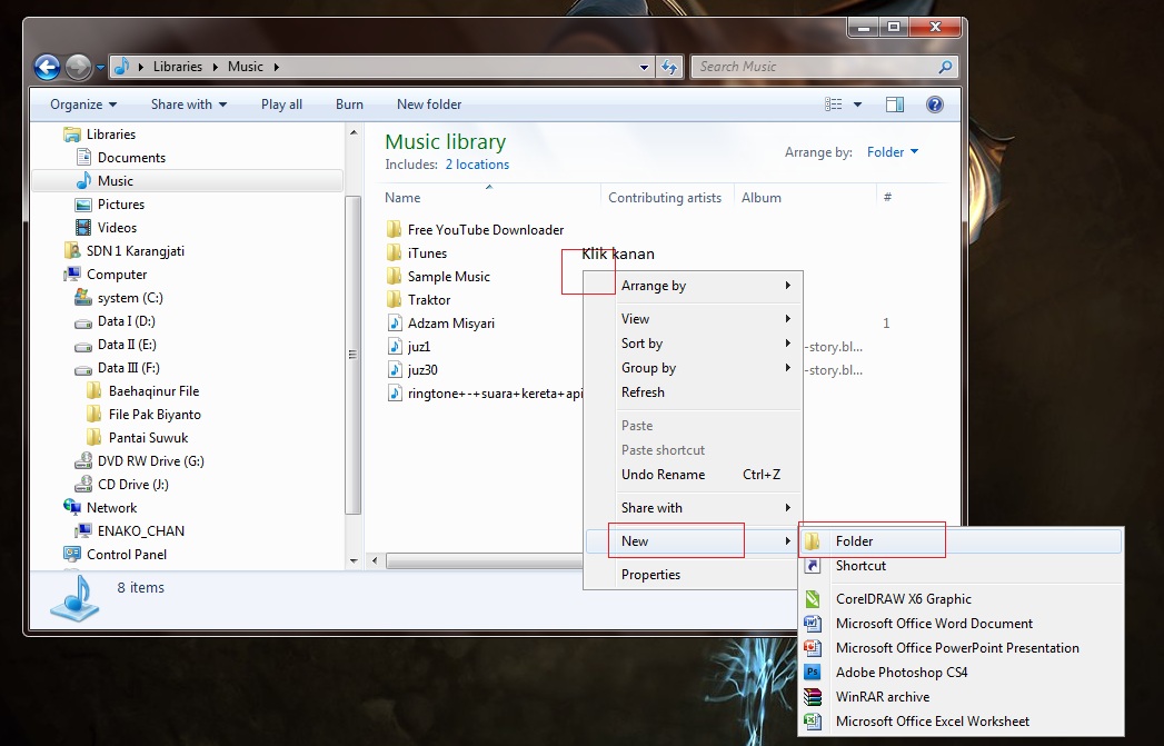 Cara Membuat Folder Pada Windows Explorer Di Komputer - Sinau Komputer